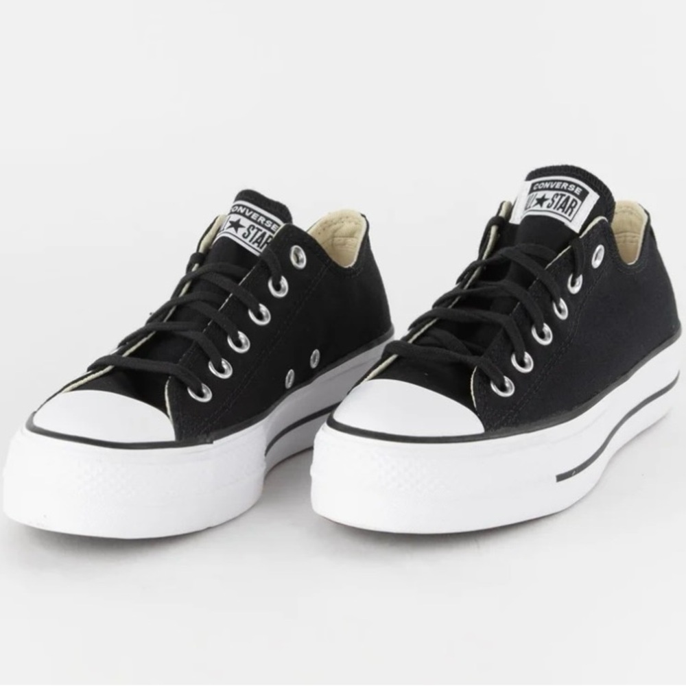 Converse low cut platform sneakers